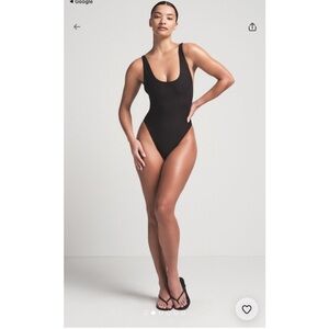 NWT- SKIMS- Scoop Neck One Piece- Onyx- XL